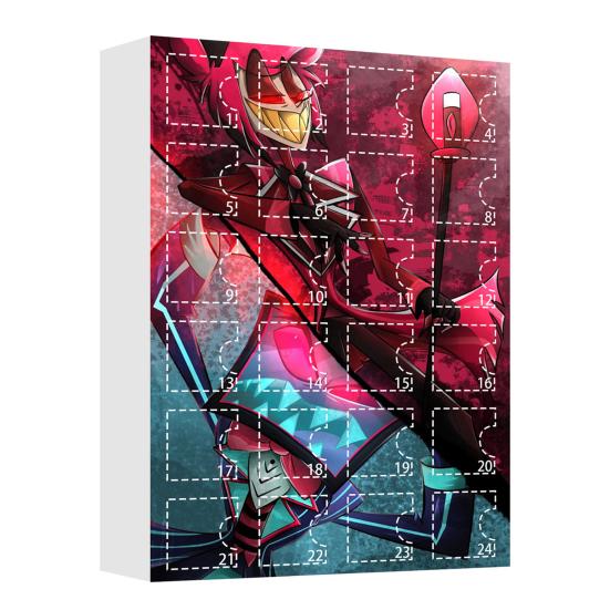 

Тематический адвент-календарь «Отель Хазбин» 24 дня украшений «Адского босса» для украшения рождественской елки, подарочный набор для фанатов A