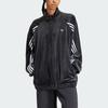 Adidas Originals Velvet Oversized Track Top Women Tops Black IS4555