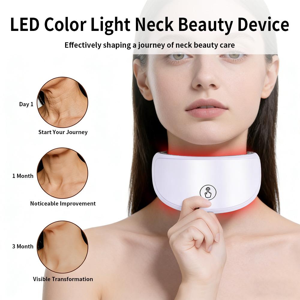 7 Color LED Neck Care Device | 156 LED Chips | Portable Light Therapy for Anti-Aging & Firming
