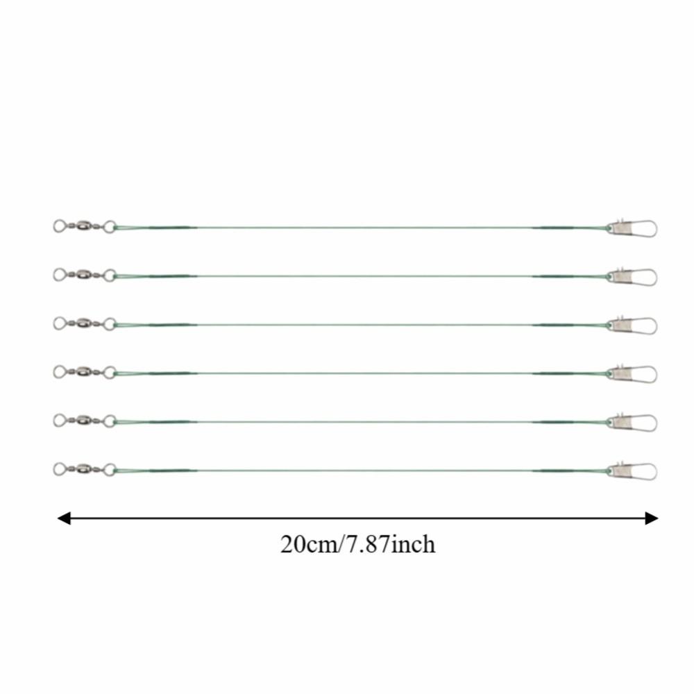 100PCS Steel Wire Leaders with Snaps Leader Wire Portable Fishing Wire Leaders  Fishing Accessories