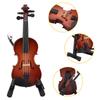 Mini Musical Instrument Model Miniature Violin Model with Stand Case Dollhouse Accessories Mini Musical Instrument Decor Gift