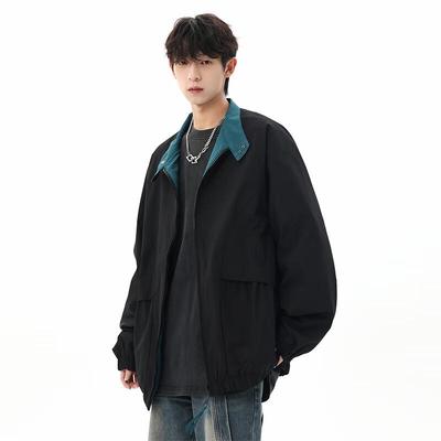 VUUG Men's Japanese Style Casual Stand Collar Jacket