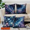 2D Cosmic Starry Night Pillow Covers For Home Pattern Cushion Cover Suitable For Sofa Bedroom Car Pillow Cover