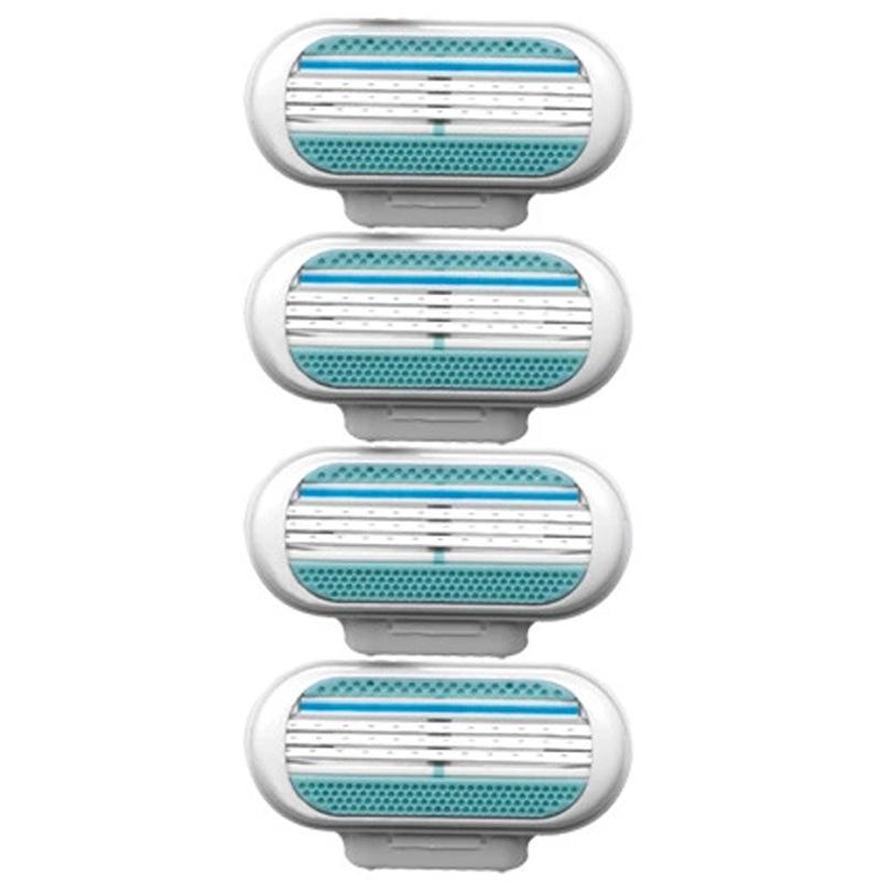 Premium Women's Manual Razor with Three-Layer Anti-Scratch Ultra-Thin Blade for Underarm and Leg Hair Removal