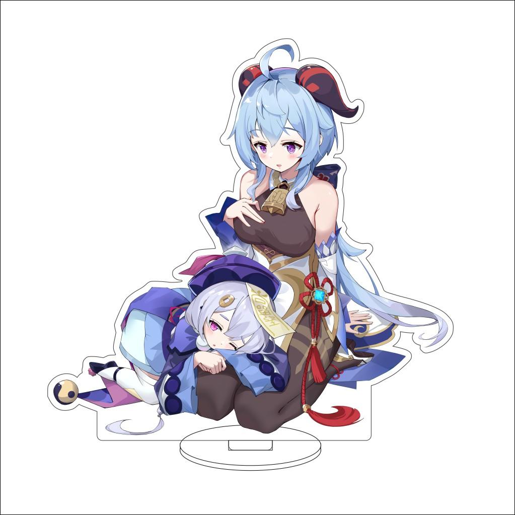 16CM Anime Genshin Impact Cosplay Acrylic Stand Ornaments  Ganyu Figure Stand Halloween Gifts