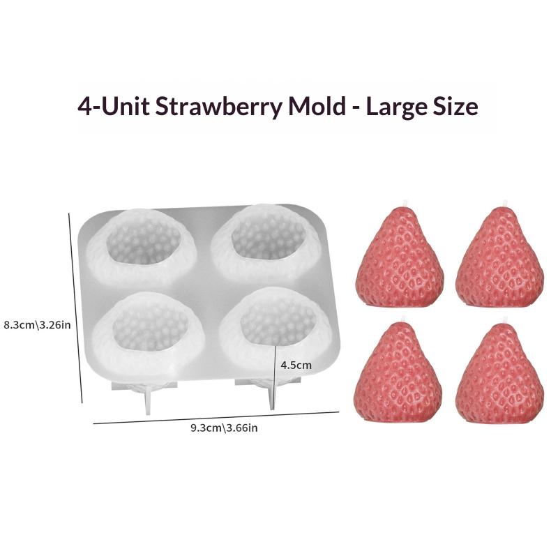 Stampo Riutilizzabile in Silicone a Forma di Fragola Stampo 3D per Candele Aromatiche e Cera Stampo Fai da Te per Candele e Sapone per Tutti i Livelli di Abilità