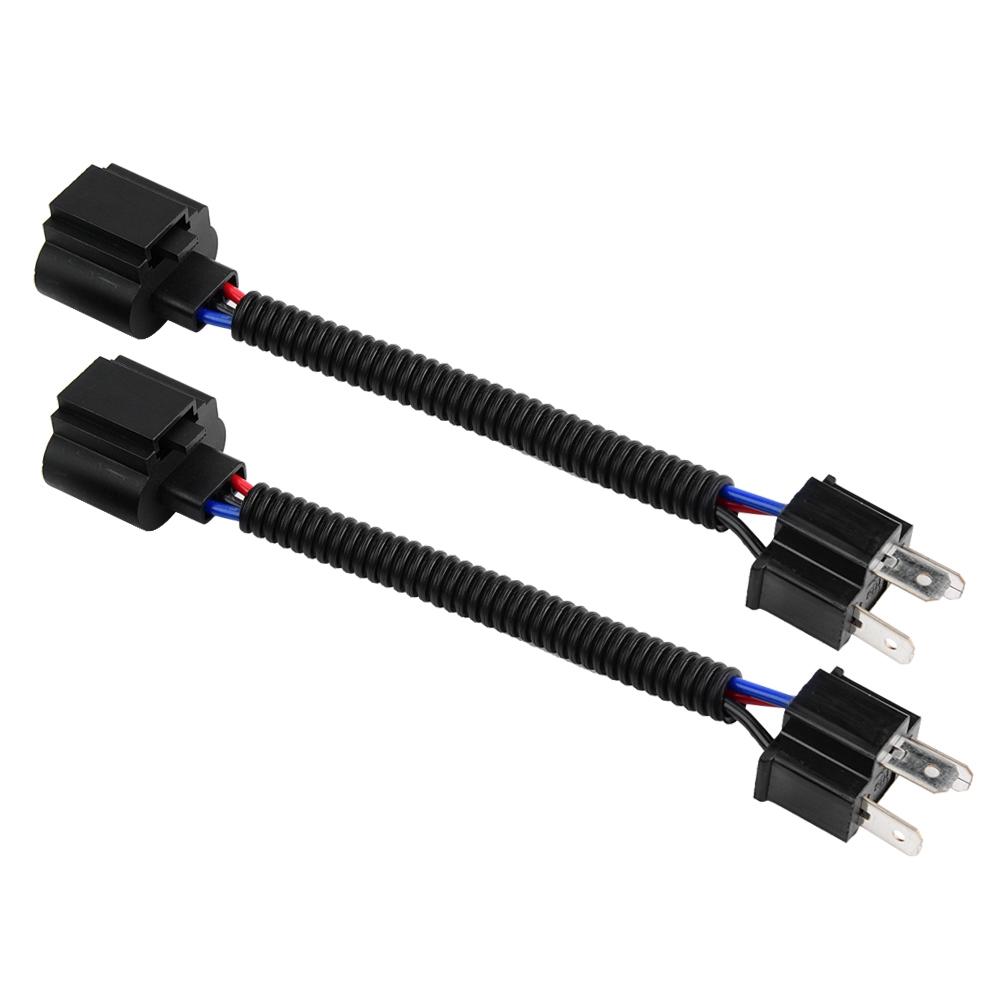 2pcs H4 Male To H13 Female Connector Car Pigtail Wire Wiring Harness Adapters for Ford