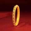 Vietnamese Vintage Openwork Sand Gold Bangle: Brass, Gold-Plated, Women's Retro Bracelet for Good Fortune