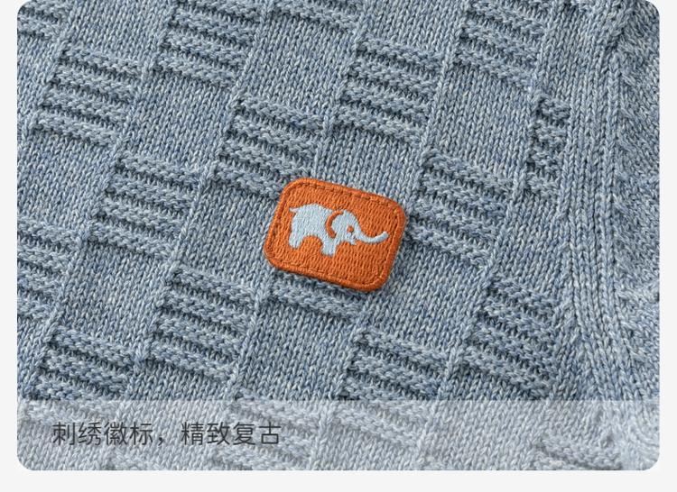 David Bella Boys' Knitted Sweater Autumn/Winter New Children's Sweater Boys' Baby Pure Cotton Long Sleeve Top