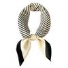 Luxury Brand Silk Square Plaid Scarf Women Satin Neck Hair Tie Band Soft work neckerchife 2024 NEW Hijab Head Female Foulard