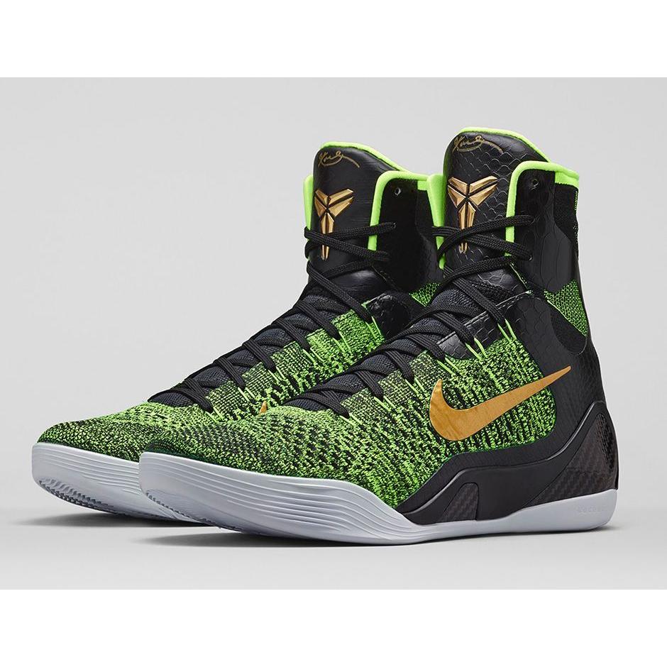 Nike Kobe 9 Elite 'Victory' (Unisex) Black / Metallic Gold / Volt / Anthracite Basketball Shoes 630847 077