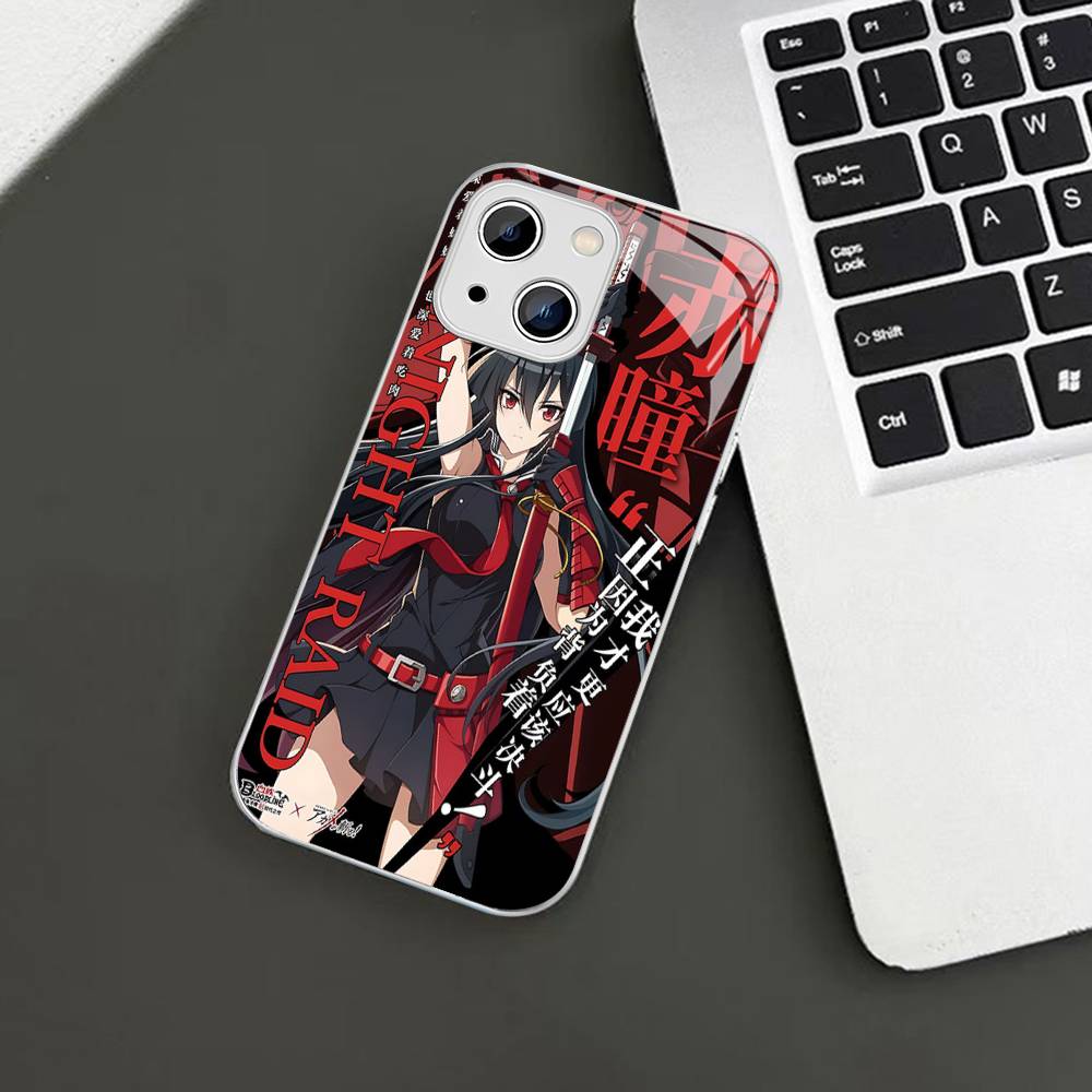 Japanese Anime Akame Ga KILL Tempered Glass For Iphone 14 13 12 11 Pro Mini XS MAX 14Plus X XS XR Cover