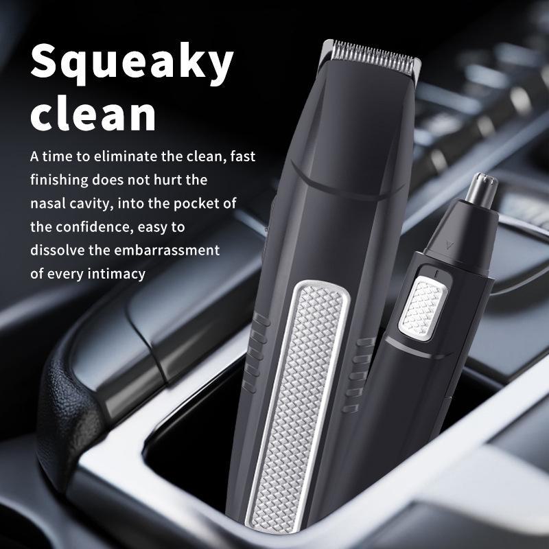 Retro Electric Hair and Nose Clipper Set with Precision Styling and Carving
