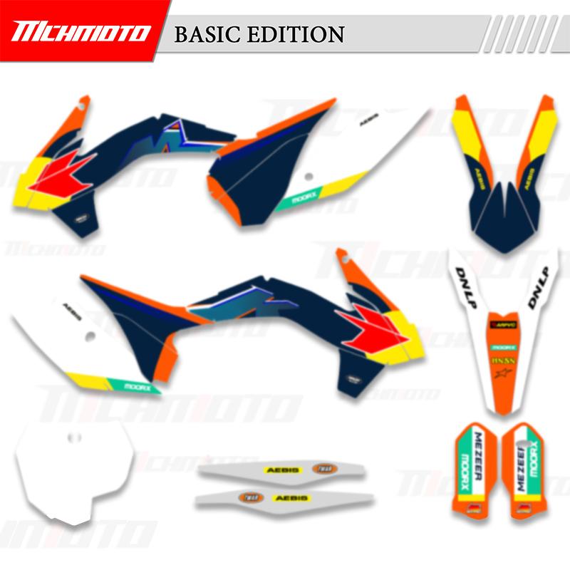MCHMFG For KTM EXC EXC-F 125 250 300 350 450 2014 2015 Full Graphics Decals Stickers Number Name Stickers 008