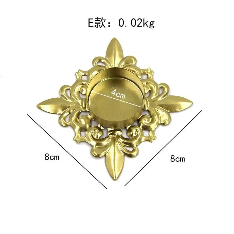 Home Decor Iron Plated Black Gold Candle Holders Decor for Wedding Party Festival Portavelas Candelabra Art Table Decoration