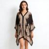 With Buckle Sunscreen Thin Large Scarf Breathable Seaside Vacation Cloak  for Mom