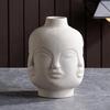 Nordische Keramik-Gesichtsvase Modernes Wohnzimmer Lippenblume Leichter Luxus Ausdruck Halbes Gesicht Dekoration Heimdekorationszubehör