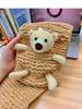 Pocket Bear Hand-Knitted Wool Scarf DIY Kit - Homemade Gift for Partner