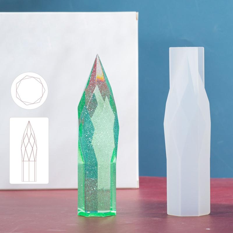 Large Crystal Tower Resin Mold 2 Sizes Crystal Point Silicone Molds for Resin Casting DIY Epoxy Mold for Resin Flowers