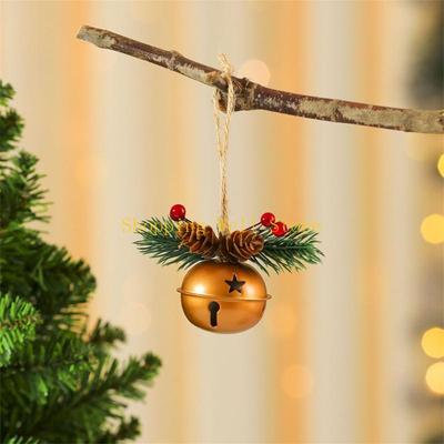 KX4B 5PCS Christmas Ornament Holiday Bells Decorations for Christmas Tree Decoration Retail Stores Window Display