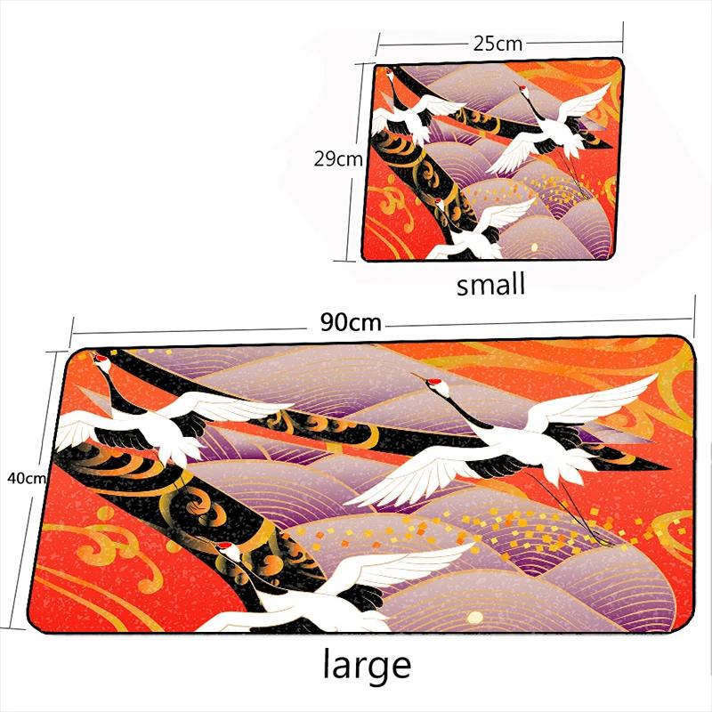 Japanese Style Desktop Mat XXL Large Office Keyboard Mouse Mat Art Mouse Pad Carpets Rugs Mouse Gamer Mousepad for Laptop