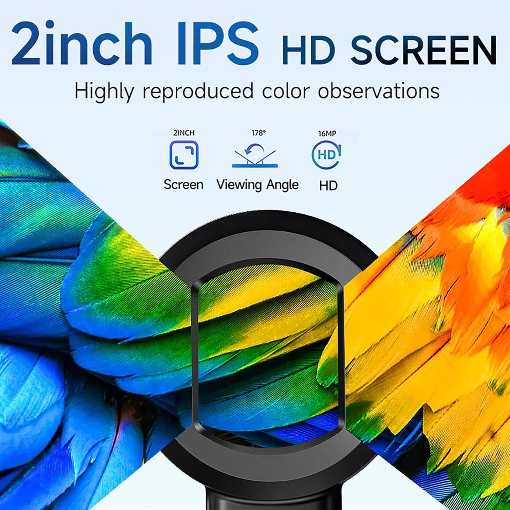 Handheld Hd Digital Microscope 50x Reading Loupe With 8 Led Light Rechargeable 2 Lighting Modes For Educational Science Kit Toys