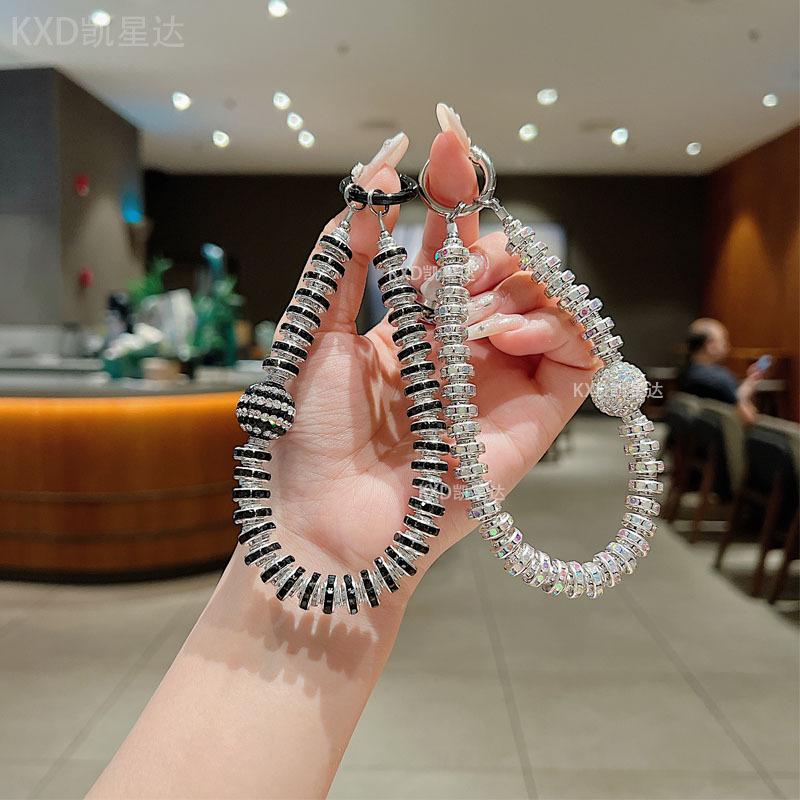 Hot Selling Light Luxury Style Phone Chain Phone Case Pendant Hanging Ornament Diamond Ring Clay Phone Strap Anti-Lost Phone Rope