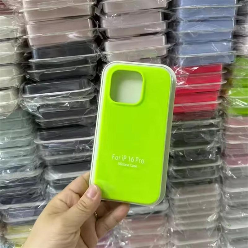 Liquid Silicone Case For Apple iPhone17 Air 15 16E 14 13 12 11 Pro Max Plus Mini XS XR 7/8 SE Phone Official Style Protective Cover