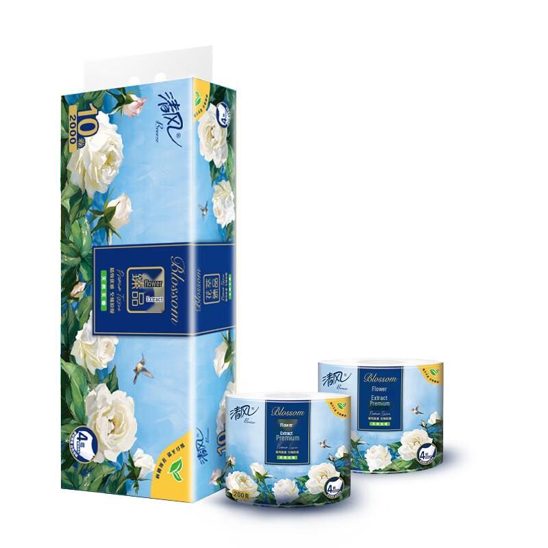 Qingfeng Huacui 4-Ply Toilet Paper, 30 Rolls