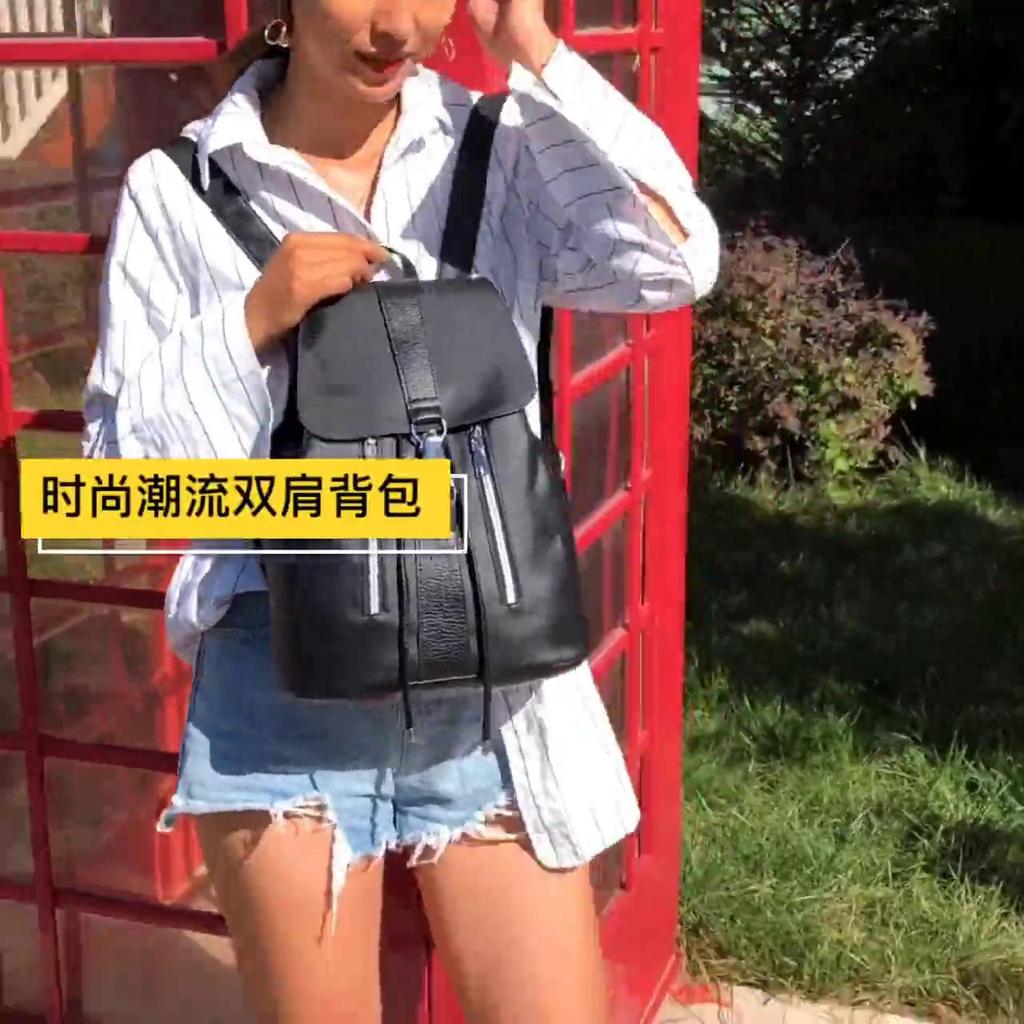 Women Backpack Preppy Style Waterproof Back Bags Metal Ring Zipper Backpacks KTY