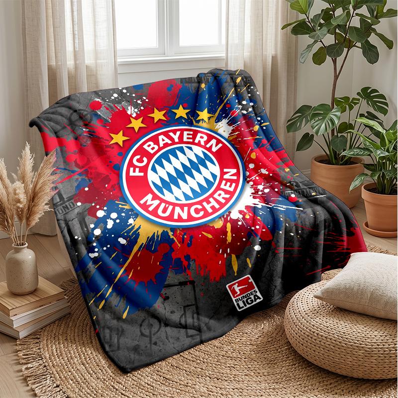 FC Bayern München Weiche Flanell Fleece Decke Leicht Gemütlich Warm Überwurfdecke Für Sofa Bett Heimdeko