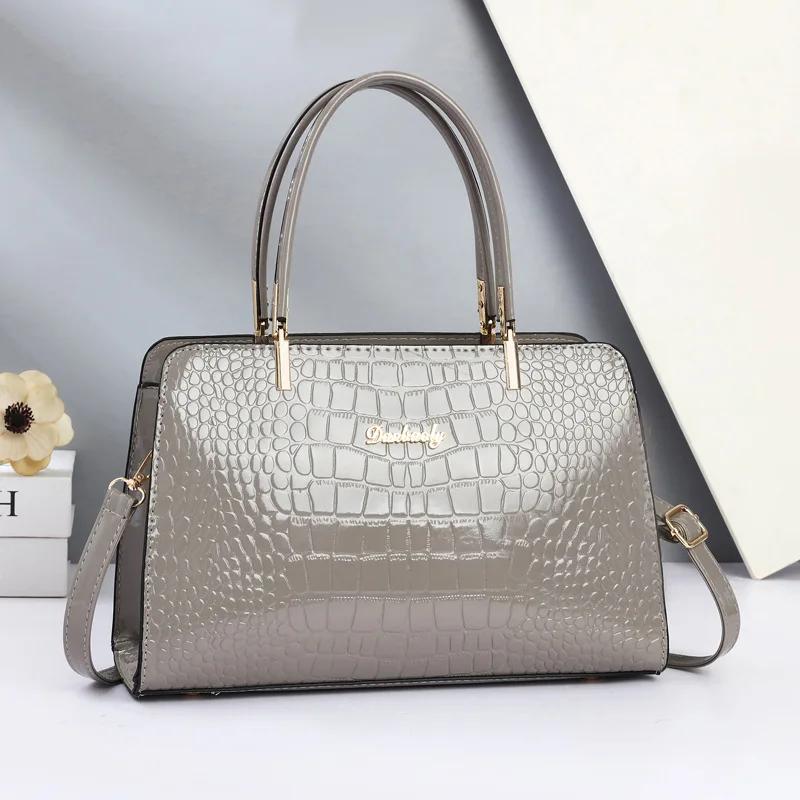 Women'S Handbag Classic Crocodile Pattern Shoulder Bag High-Quality Casual Crossbody Bag Fashionable and Versatile Women'S Bag