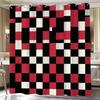 A Bathroom Shower Curtain, Puzzle Competition, Red Festive Shower Curtain, Includes 12 Hooks, 70.87*70.87inch Bathroom Window