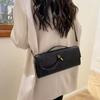 2026 new woven pattern handbag women's pure color simple commuting banquet two-in-e bag PU single shoulder cross-body bag