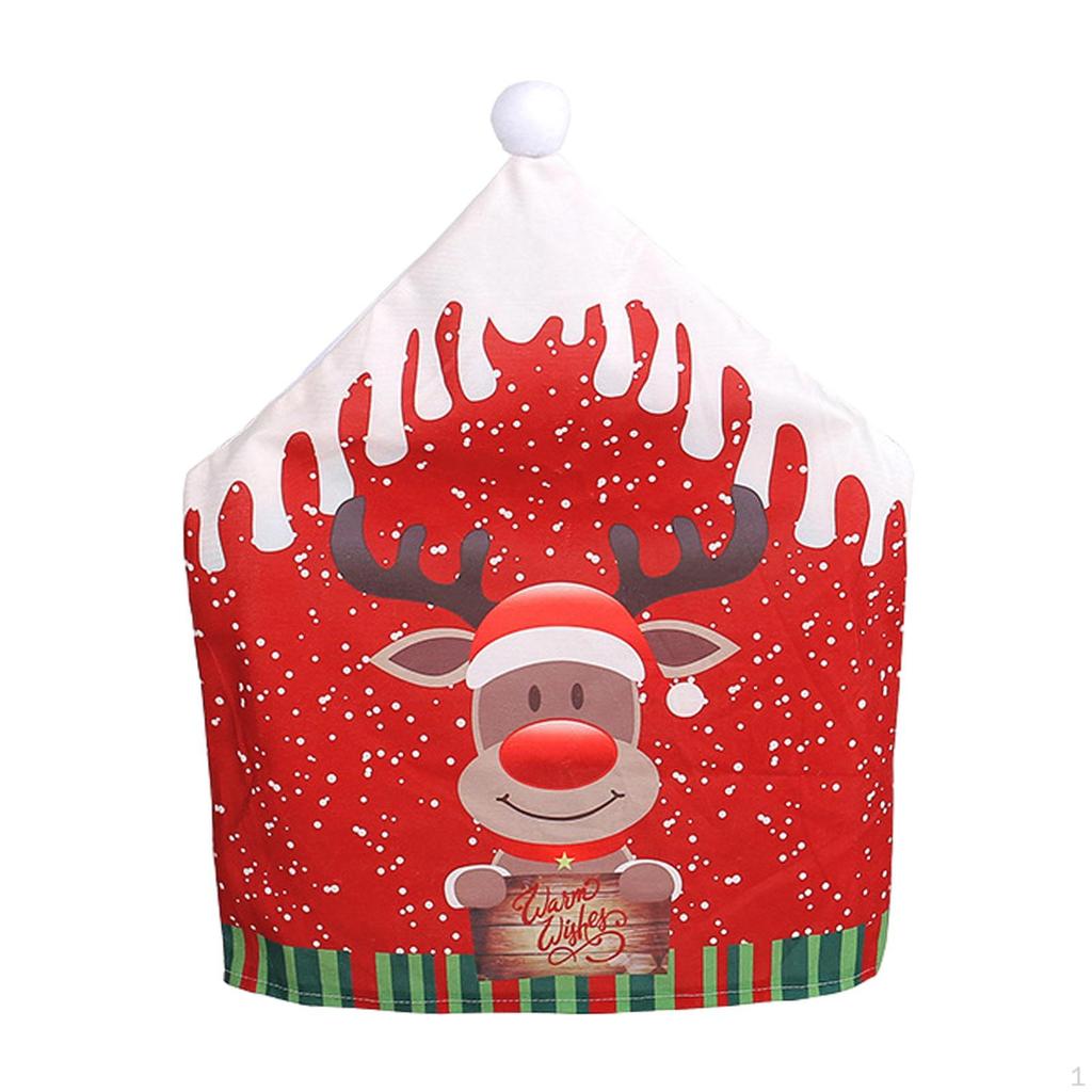 Christmas Back Cover Chair Slip Banquet Gifts Decor Ornaments Seat