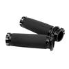 2PCS 1Inch Black Aluminum Handle Bar Motorcycle Cruiser Chopper Hand Grips For Harley Dyna Sportster Softail Touring 1996-2017