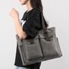 Women Carry Briefcase Professional Commute Simple Single Shoulder Large Canvas Bag Length 39cm Wide 11cm High 32cm