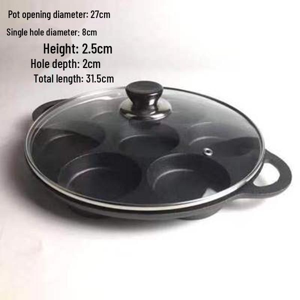 Non-Stick Cast Iron Egg Burger Mold & Dumpling Pan