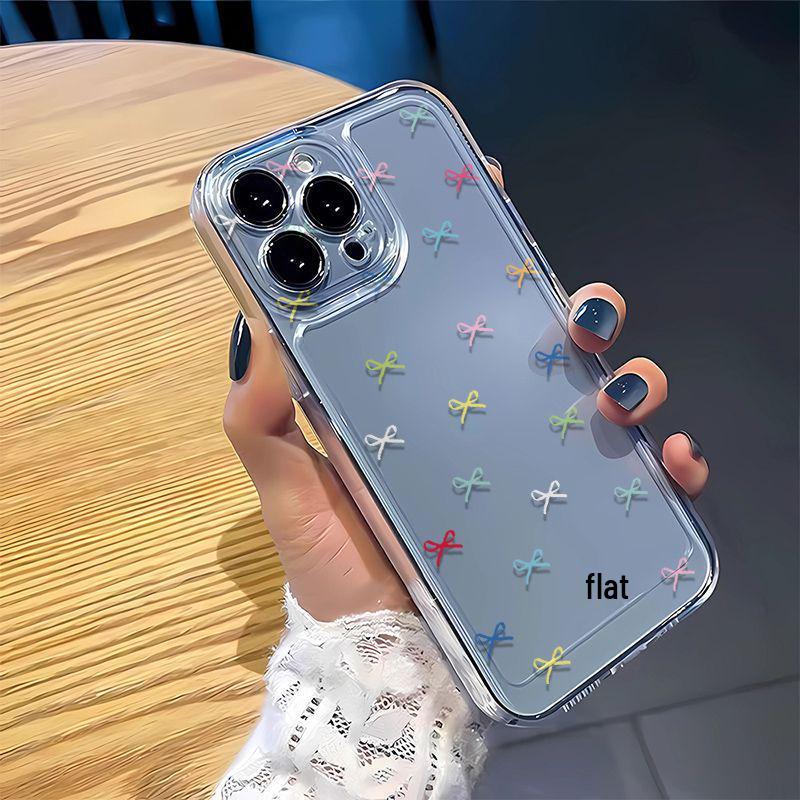 Full-Screen Dopamine Bowknot Case for Apple Pro Max (Models 11-17) - Cute Women's Design