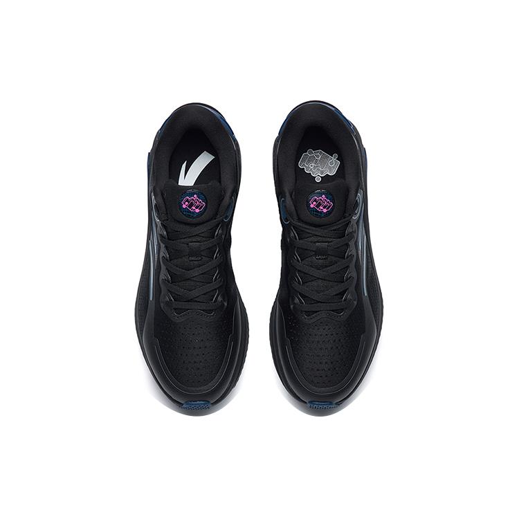 Anta Urban Wandering Run Lightweight Low top Running Shoes Men's Black Gray Blue 112235556-1