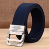 Double Ring Buckle Nylon Waistband Tactical Outdoor Sports Belt Men's Korean Weaving Canvas Nylon Pant