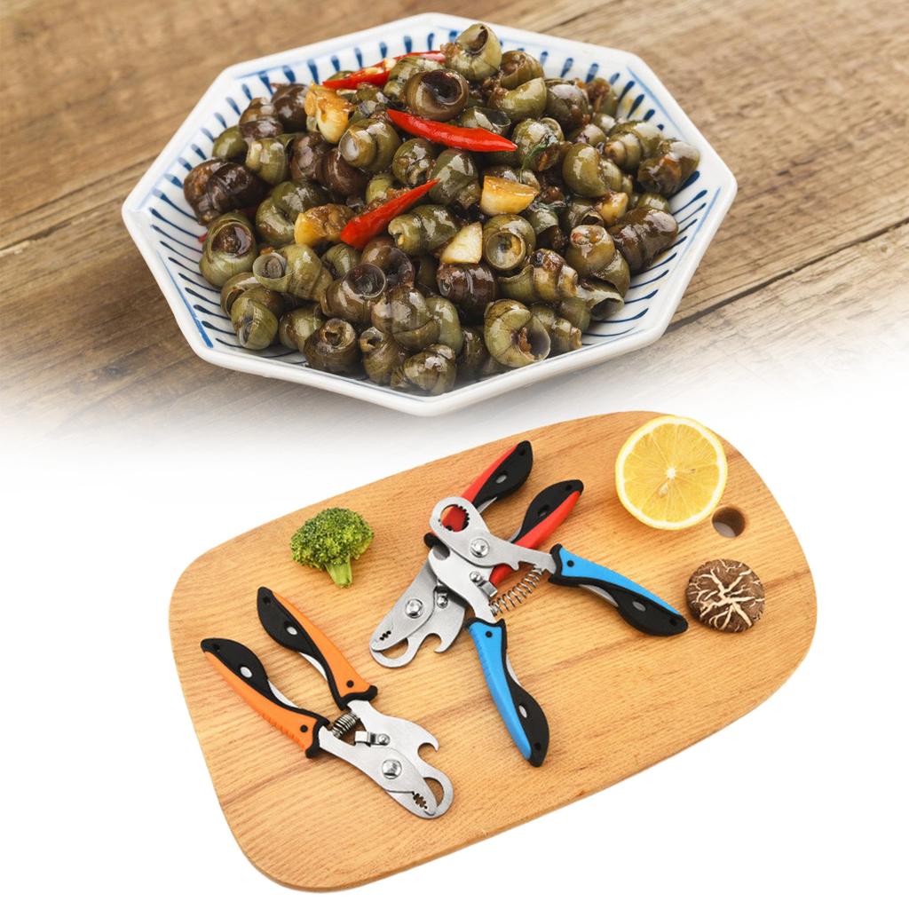 Snail Tail Cutting Tool Stainless Steel Escargot Scissors Snail Plier With Rubber Handle For Precise Snail Processing