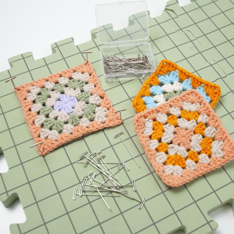 4/9 Peças Prancha de Bloqueio para Crochê Tapetes de Bloqueio Tapetes de Bloqueio para Tricô Placa com Grelhas Espessas Presente para Entusiastas de Artesanato