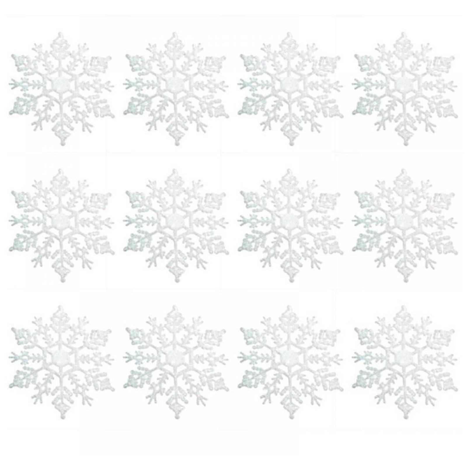 

Різдвяна ялинка, блискуча сніжинка, кулон, золотий порошок, набір різдвяних прикрас, сніжинка One Size білий