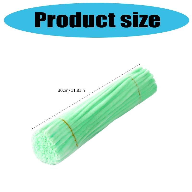 Bunte Pfeifenreiniger 100 Stück 30cmx6mm Pfeifenreiniger Farbige Weiche Plüschstiele für Kinder Kunsthandwerk Geburtstagsfeier Zubehör