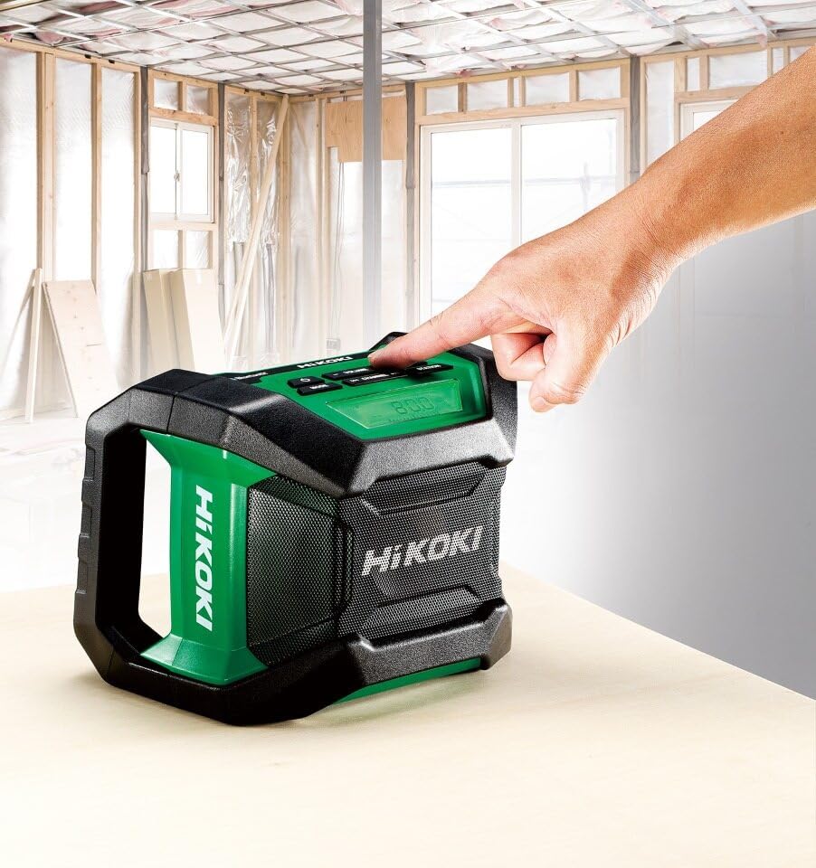 HiKOKI UR18DA(NN) 14.4V/18V Cordless Radio, Compact and Lightweight, with Bluetooth, Compatible with 100V AC, Battery and Charger Sold Separately