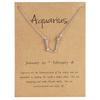 12 Constellation Pendant Necklaces Jewelry Choker Necklace Zodiac Sign Charm Necklace Birthday Gifts Aquarius Pisces Leo Virgo