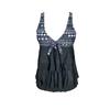 European & American Plus Size Rhombus Split Swimsuit for Women