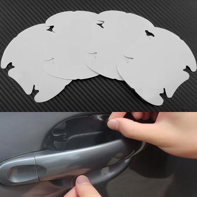 4pcs Universal Invisible Car Door Handle Scratch Protective Protector Films Sheet