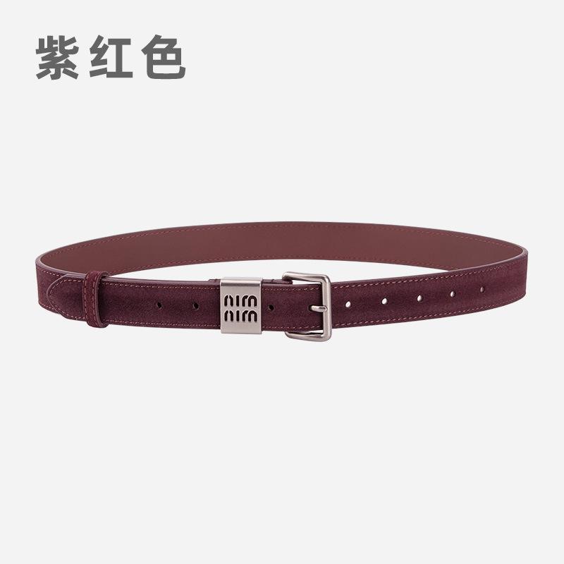 

Женский кожаный ремень Design Sense, брюки с пуговицами из матового бархата и сплава, декоративный ремень Premium Sense для женщин 105cm